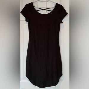 No Boundries girl’s black casual dress size S/CH (3-5) scoop back and hemline